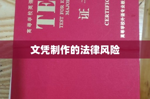 双塔文凭制作的法律风险