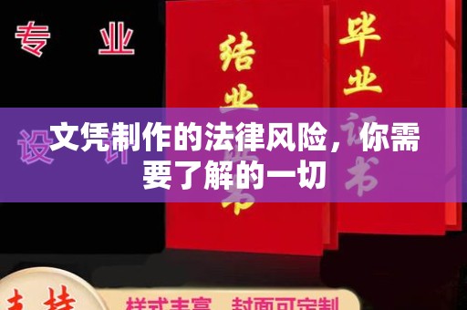 双塔文凭制作的法律风险，你需要了解的一切