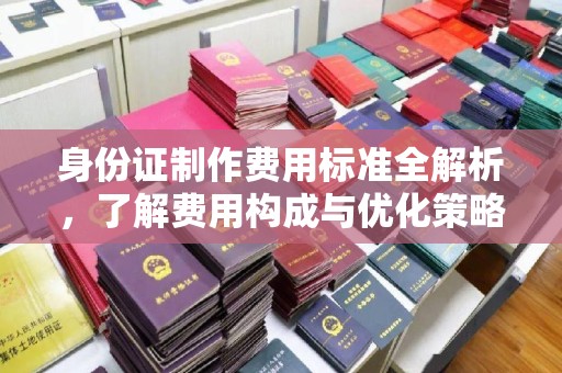 双塔身份证制作费用标准全解析，了解费用构成与优化策略
