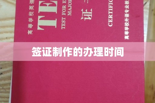 双塔签证制作的办理时间